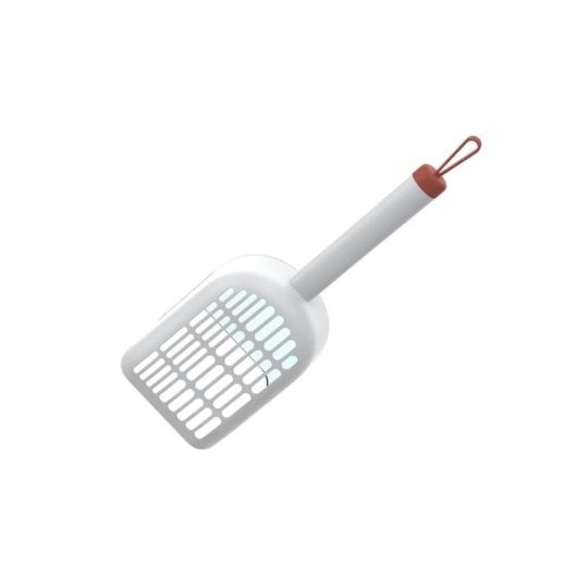 Pala para recoger excrementos de gato Cheerble PRC0621 Giro 360° Cian y Blanco
