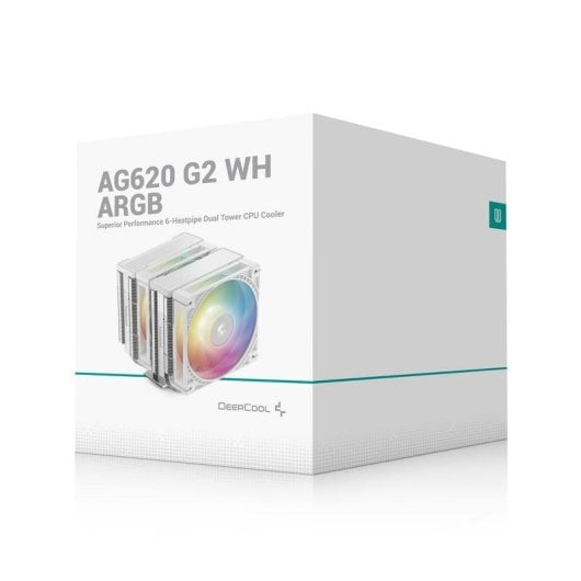 Refrigeración Aire Deepcool Socket AM4 AM5 LGA 1700 120mm AG620 G2 WH ARGB
