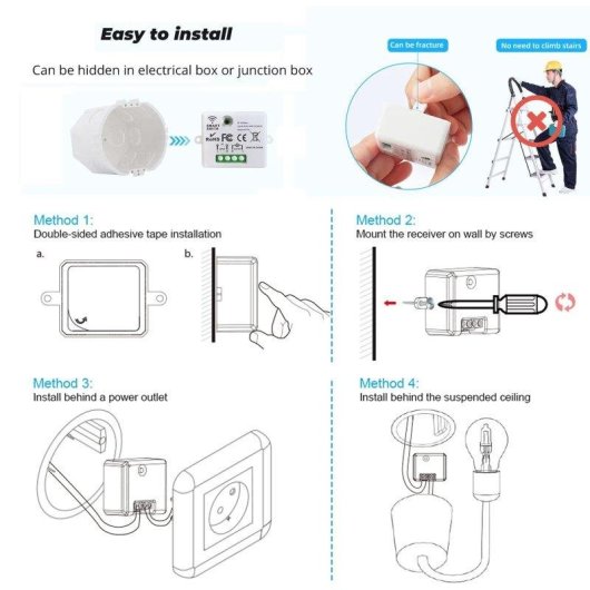 Interruttore Intelligente Autrucker Kit RF 433,92 MHz 10A CA 85~265V