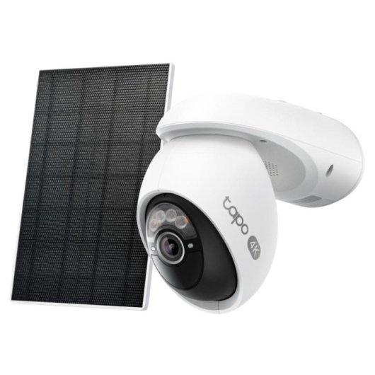 Câmera de vigilância TP-Link Tapo C660 4K Visão Noturna Externa IA Alarme Painel Solar Áudio Bidirecional