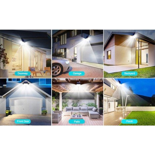 Luz Solar Exterior 360° Autrucker con Sensor de Movimiento y Mando IP65