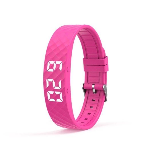 Bracciale attività Autrucker USB Rosa Contapassi Calorie Sonno Sveglia
