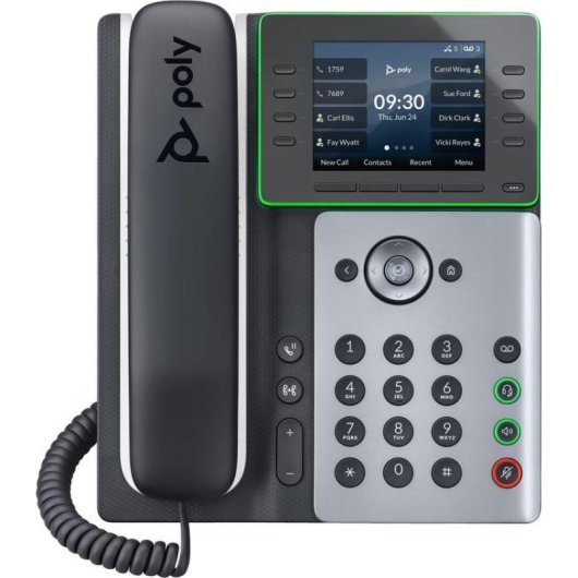 Telefono IP Poly Edge E300 Nero 8 linee Schermo 3.5" PoE