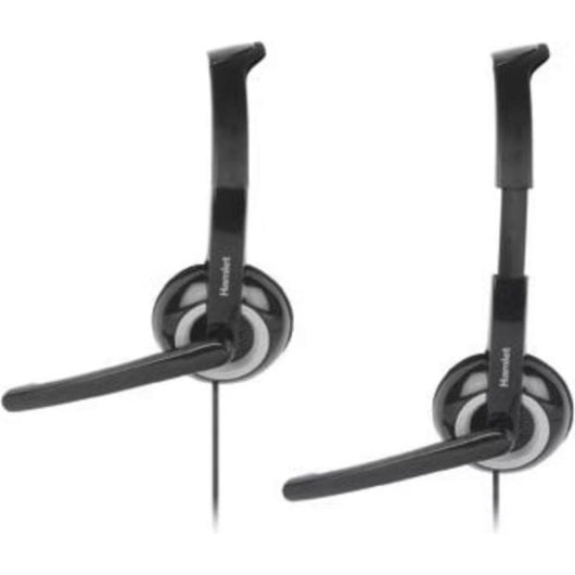 Auriculares Hamlet HHEADMUS-CJ con cable USB-C y jack, para oficina y call center, negros