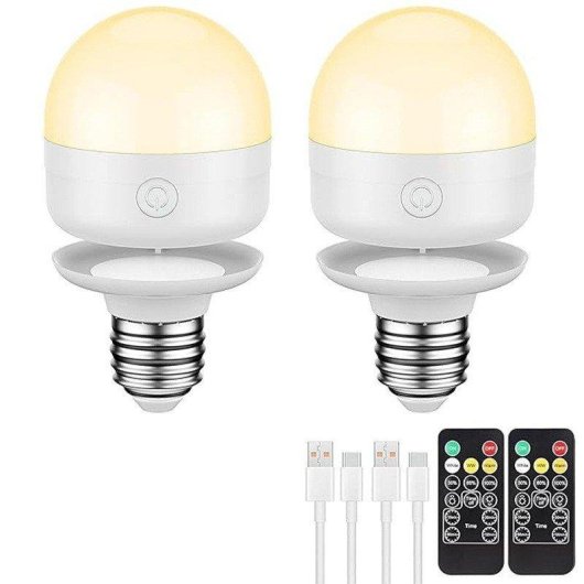 LED-Leuchtmittel Wiederaufladbar Autrucker E27 7W Magnetisch mit Fernbedienung 3 Farbtemperaturen