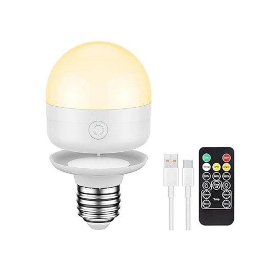 Ampoule LED E27 Recargable 7W 450lm Autonome Magnétique USB-C