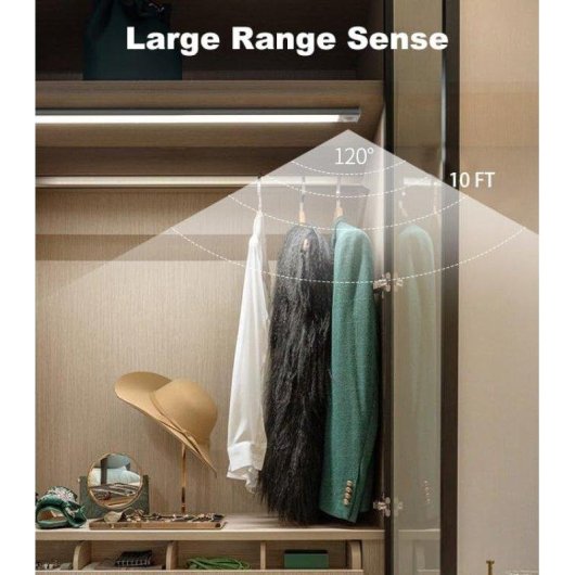 Luce LED Autrucker Pack 3, 40cm, Ricaricabile USB, 3 Livelli di Luminosità, Magnetica