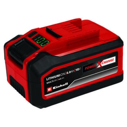 Batteria Einhell 4511502 6 Ah 18 V agli Ioni di Litio Nero/Rosso