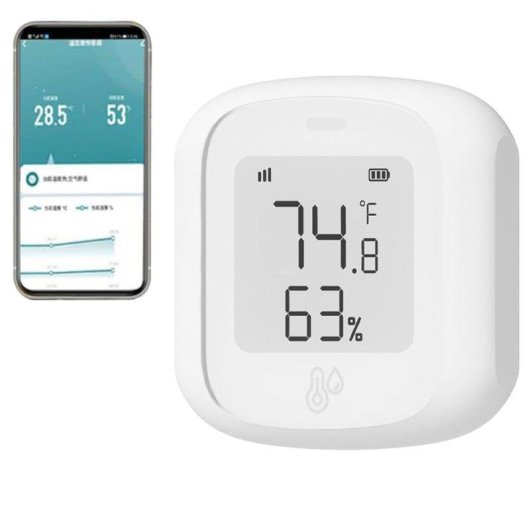 Sensor de Temperatura y Humedad Autrucker Wifi Alta Precisión Compatible Alexa