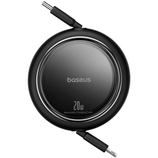 Retraktabler Kabel Baseus Free2Pull USB-C nach Lightning 1 m Schwarz