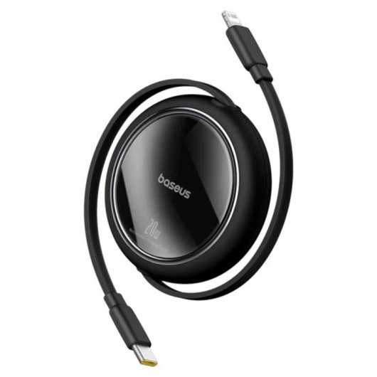 Retraktabler Kabel Baseus Free2Pull USB-C nach Lightning 1 m Schwarz