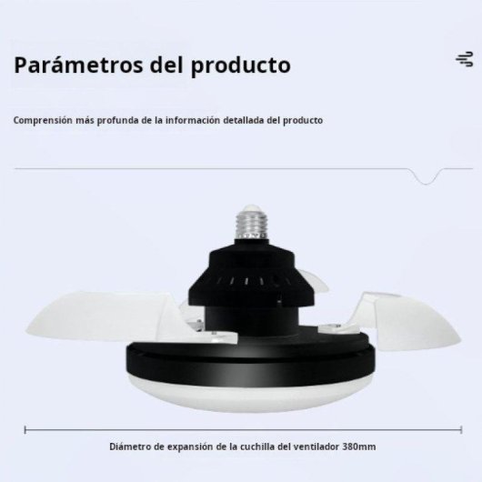 Ventilador de Techo con Luz Autrucker Retráctil 38cm 4 Velocidades Mando App Silencioso