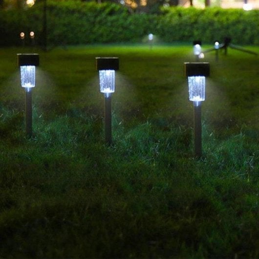 Set de 5 Luces Solares de Suelo Autrucker Multicolor Impermeables IP65