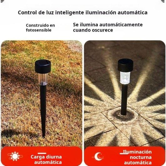 Set de 5 Luces Solares de Suelo Autrucker Multicolor Impermeables IP65