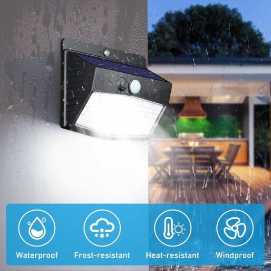 Luz Solar Autrucker 368 LED con Sensor de Movimiento IP65 para Exterior