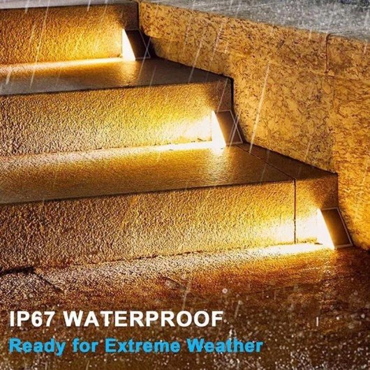 Pack Luces Solares para Escaleras Autrucker 24 LED Cálidas Impermeables IP65