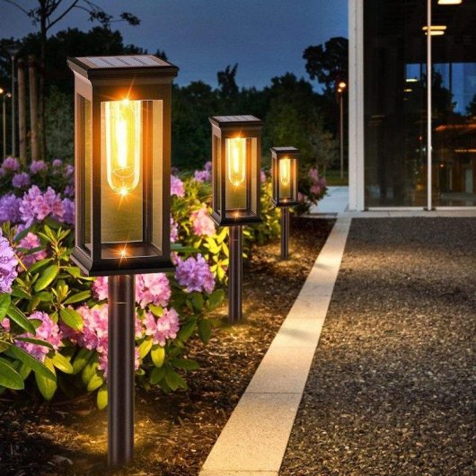 Luces Solares para Jardín Autrucker Paquete de 2 Unidades Encendido Automático