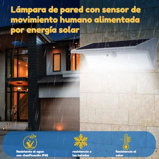 Applicazione murale Autrucker con rilevatore di movimento, resistente all'acqua IP65, luce calda