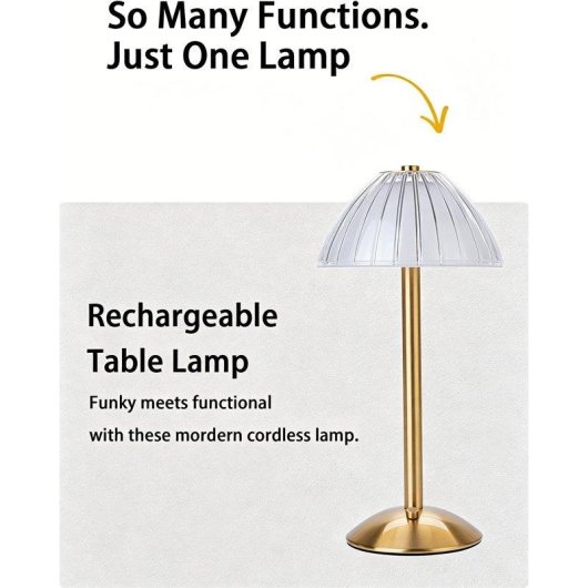 Autrucker LED-Lampe 30cm 3 Temperaturen Einstellbar Kabellos