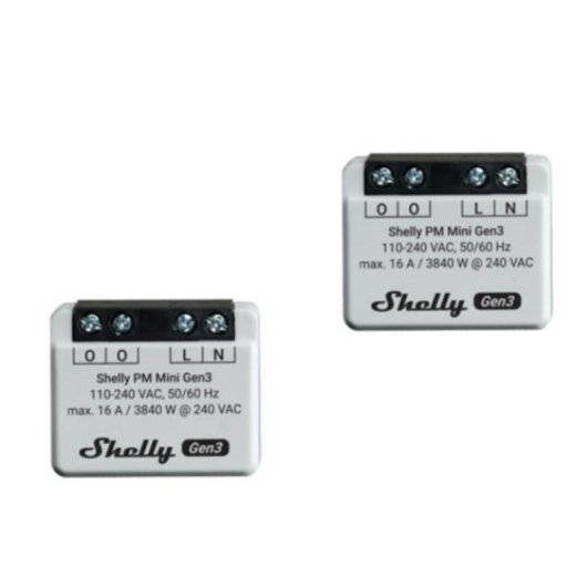 Interruttore Intelligente Shelly PM Mini Gen3 WiFi Bluetooth Alexa Google
