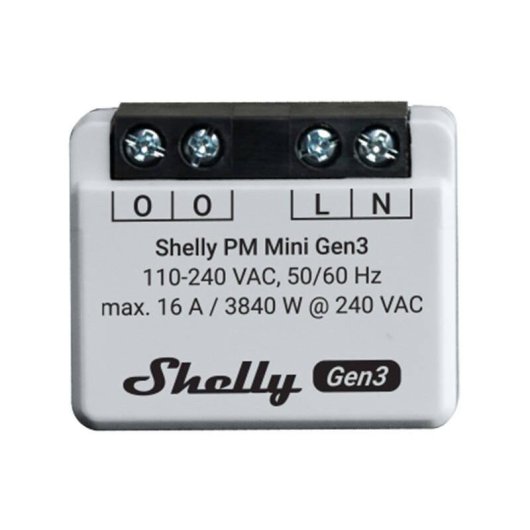 Interruttore Intelligente Shelly PM Mini Gen3 WiFi Bluetooth Alexa Google