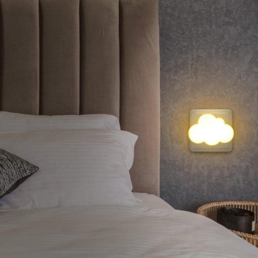 Pack de 2 Luces Nocturnas LED Nube con Sensor de Luz, diseño compacto, Autrucker