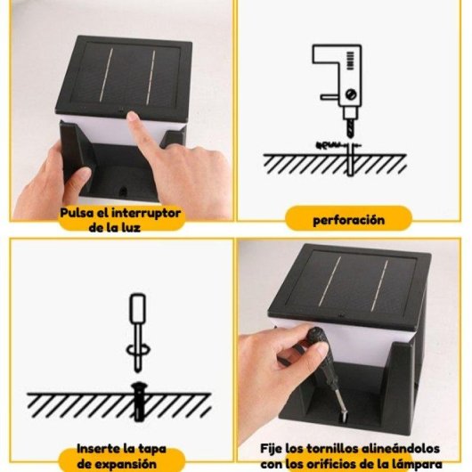 Farola Solare Autrucker Esterno Stile Moderno Resistente all'Acqua