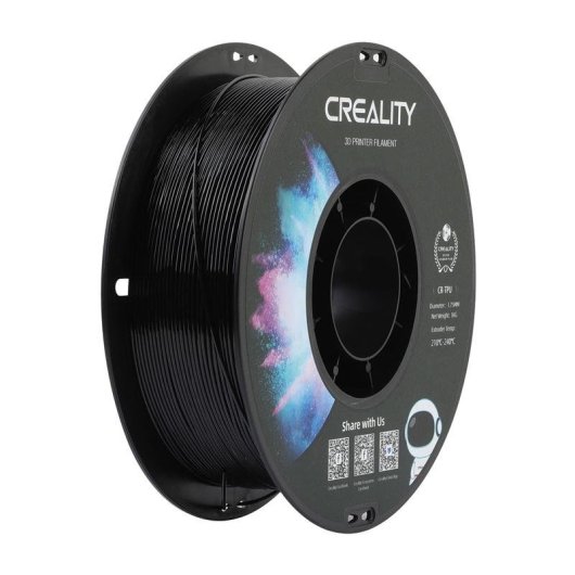 Filamento TPU Creality 3301040040 Negro 1,75 mm Flexible Resistente