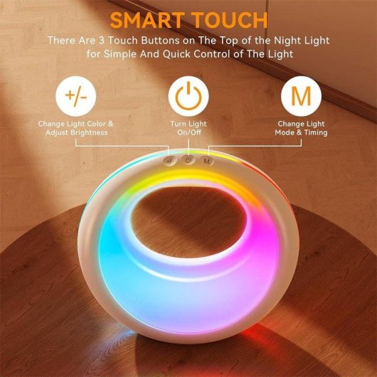 Lampada da tavolo LED tattile Autrucker RGB regolabile con telecomando
