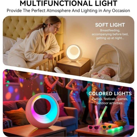 Lampada da tavolo LED tattile Autrucker RGB regolabile con telecomando