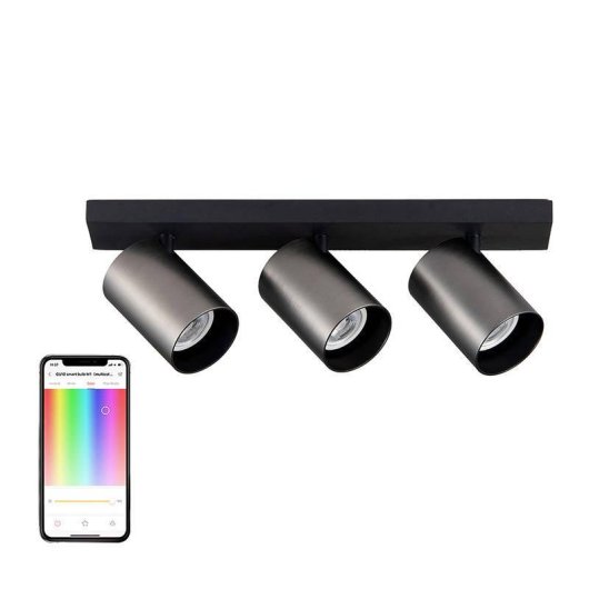 Projecteur de plafond WiFi Yeelight YLDDL-0085-B 3 bombilles Noir
