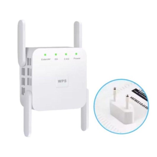 Extensor WiFi Genérico AC1200 2,4 GHz 300 Mbps Montaje Pared 2 Antenas