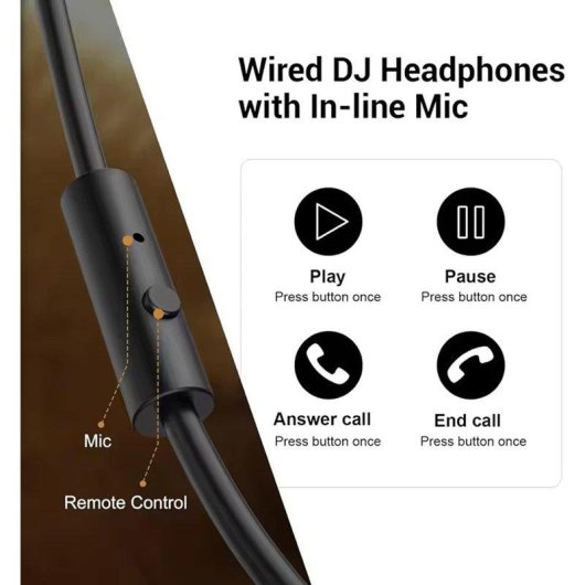 Auriculares Over-ear Pro10 Alta Resolución Estudio DJ Monitor Con Cable Micrófono Para Móvil Y Pc