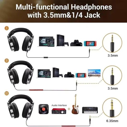 Auriculares Over-ear Pro10 Alta Resolución Estudio DJ Monitor Con Cable Micrófono Para Móvil Y Pc