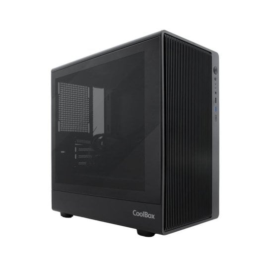 Boîtier PC Micro ATX CoolBox GM350 DarkFace USB-C 3.2 Gen1 Verre Fumé
