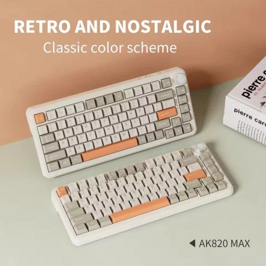 Tastatur Generisch AK820max 75% Kabellos Bluetooth 5.0 2.4G USB-C Hot Swappable RGB