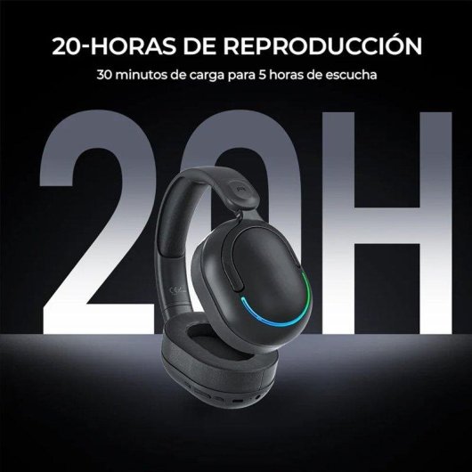 Auriculares Genéricos inalámbricos Bluetooth 5.4 plegables con sonido 3D y carga rápida negro
