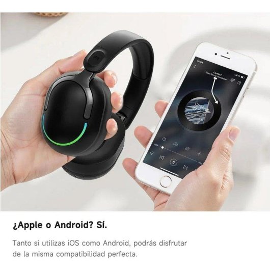 Auriculares Genéricos inalámbricos Bluetooth 5.4 plegables con sonido 3D y carga rápida negro