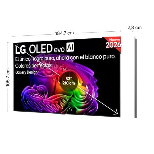 TV LG OLED evo AI OLED83G64LW 83" 4K UltraHD 120Hz Smart TV WebOS HDR10 Dolby Vision
