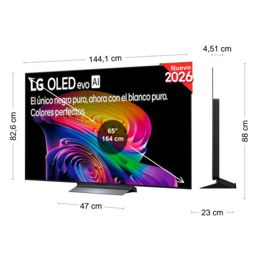 TV LG OLED evo AI OLED65C64LA 65" 4K UltraHD 120Hz Smart TV WebOS HDR10 Dolby Vision Atmos