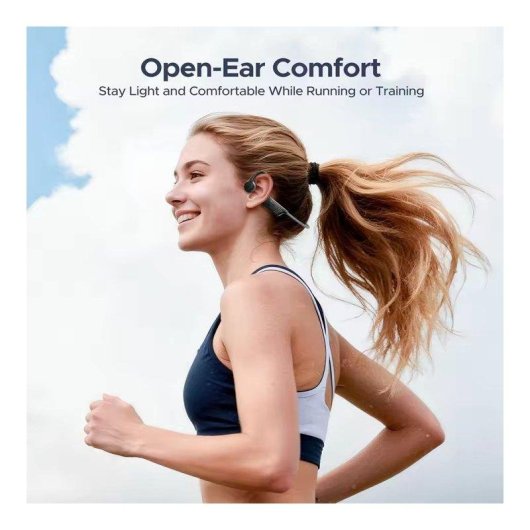 Auriculares Genéricos inalámbricos Bluetooth 5.4 conducción ósea IP66 para deporte negro