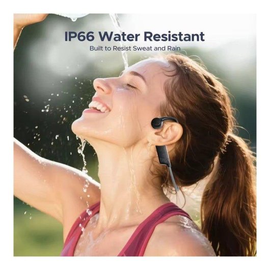 Auriculares Genéricos inalámbricos Bluetooth 5.4 conducción ósea IP66 para deporte negro