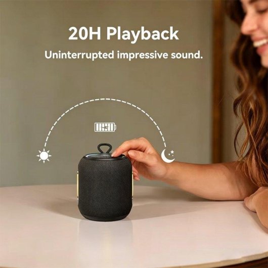 Colunas Bluetooth Genéricas Portáteis 16W com Microfone e Áudio 360°
