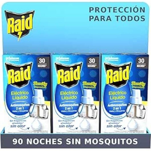 Pack Recambios Eléctrico Antimosquitos Raid 3 Unidades 90 Noches