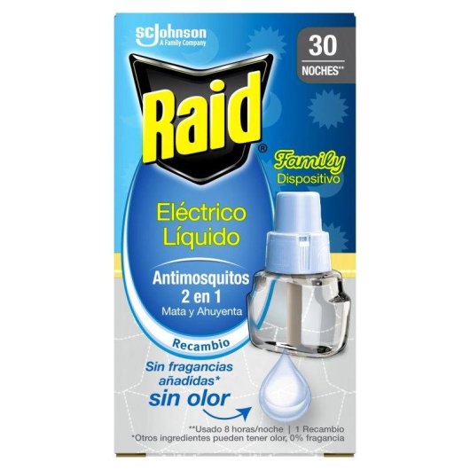Pack Recambios Eléctrico Antimosquitos Raid 3 Unidades 90 Noches