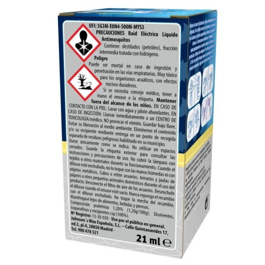 Pack Recambios Eléctrico Antimosquitos Raid 3 Unidades 90 Noches