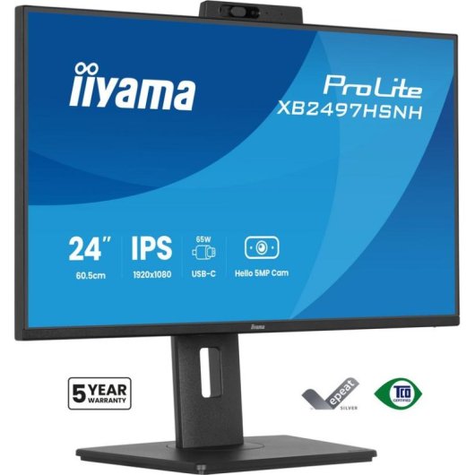 Écran PC iiyama ProLite XB2497HSNH-B1 23,8" Full HD 100Hz IPS USB-C Haut-parleurs Hauteur réglable