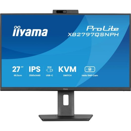 Monitor iiyama ProLite XB2797QSNPH-B1 27" Quad HD 75Hz IPS USB-C Altura Ajustable
