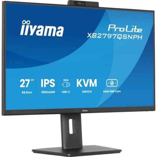 Monitor iiyama ProLite XB2797QSNPH-B1 27" Quad HD 75Hz IPS USB-C Altura Ajustable