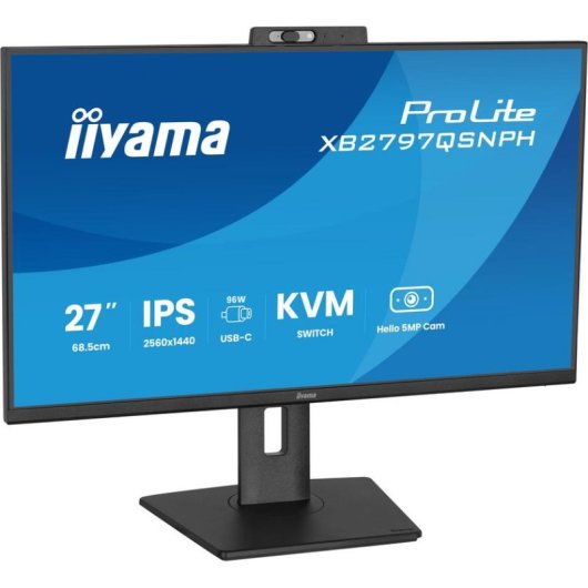 Monitor iiyama ProLite XB2797QSNPH-B1 27" Quad HD 75Hz IPS USB-C Altura Ajustable